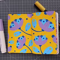 My project for: Botanical Patterns in a Sketchbook. Ilustração tradicional, Pattern Design, Ilustração botânica, e Sketchbook projeto de Abigail Holden - 11.08.2022