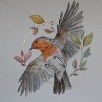 Mein Kursprojekt: Filigrane Aquarellmalerei mit Metallic-Akzenten. Un proyecto de Ilustración tradicional, Pintura, Pintura a la acuarela, Ilustración botánica, Ilustración naturalista				 y Pintura decorativa de nadineherrmann1405 - 11.08.2022