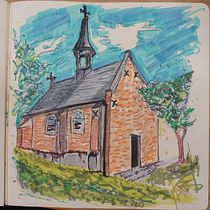 Colored Markers Belguim. Sketching, Drawing, Architectural Illustration, Sketchbook & Ink Illustration project by Michéle Heiligenberg-Pieterse - 08.15.2022