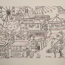 LA FERIA . Traditional illustration, Sketching, Pencil Drawing, Drawing, Watercolor Painting, Sketchbook & Ink Illustration project by Ana Cristina Hdz - 04.10.2022