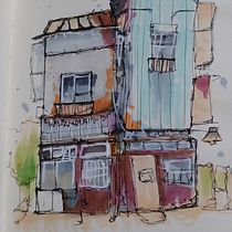 Mi proyecto del curso: Dibujo arquitectónico expresivo con marcadores de colores. Sketching, Drawing, Architectural Illustration, Sketchbook & Ink Illustration project by Iris Garcia - 07.31.2022