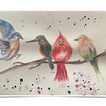 My project for course: Artistic Watercolor Techniques for Illustrating Birds. Traditional illustration, Watercolor Painting, Realistic Drawing, and Naturalistic Illustration project by May A - 08.10.2022