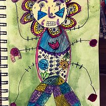 My project for course: Illustration Techniques to Unlock your Creativity. Design, Traditional illustration, Fine Arts, Painting, Creativit, Creating with Kids, and Sketchbook project by annie_green - 08.12.2022