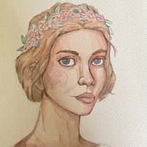 My project for course: Watercolor Portrait from a Photo. Traditional illustration, Watercolor Painting, and Portrait Drawing project by audreylynnredford - 08.12.2022