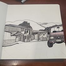 My project for course: Illustrated Diary: Fill Your Sketchbook with Experiences. Ilustração tradicional, Esboçado, Desenho, Sketchbook e Ilustração com tinta projeto de John Gozzolino - 12.08.2022