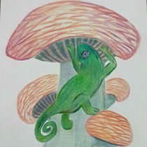 Meu projeto do curso: Ilustração surrealista inspirada na natureza. Traditional illustration, Pencil Drawing, Drawing, Artistic Drawing, Naturalistic Illustration, and Colored Pencil Drawing project by Suzane Beraldin - 08.13.2022