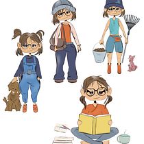 Mein Kursprojekt: Character Design: Zeichne Figuren mit Persönlichkeit. Character Design, Sketching, Drawing, Stor, telling, Stor, board, Artistic Drawing, and Narrative project by info_046462 - 08.13.2022