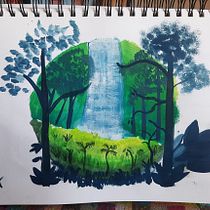 My project for course: Painting Atmospheric Landscapes with Gouache. Traditional illustration, Painting, and Gouache Painting project by Max Linden - 08.13.2022
