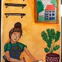 Mi proyecto del curso: Sketchbook para explorar tu estilo de dibujo. Un proyecto de Ilustración tradicional, Bocetado, Creatividad, Dibujo, Pintura a la acuarela, Sketchbook, Pintura gouache, Dibujo a lápiz y Dibujo de Retrato de Adriana Horak - 14.08.2022