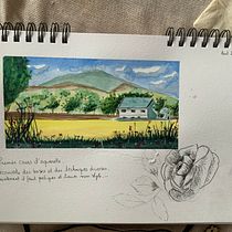 Mon projet du cours : Carnet de voyage à l’aquarelle. Traditional illustration, Watercolor Painting, Architectural Illustration, and Sketchbook project by Fanny Plcht - 08.14.2022