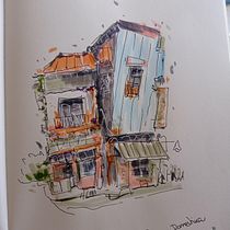 Mi proyecto del curso: Dibujo arquitectónico expresivo con marcadores de colores. Sketching, Drawing, Architectural Illustration, Sketchbook & Ink Illustration project by Elena Madalena - 08.13.2022
