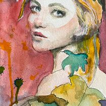 My project for course: Expressive Watercolor Portraits. Un progetto di Illustrazione tradizionale, Belle arti, Pittura, Pittura ad acquerello e Disegno di ritratti di dianetigue3 - 05.08.2022