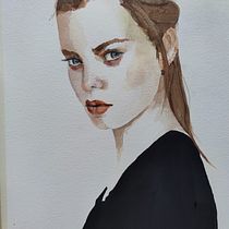 Mi proyecto del curso: Retrato en acuarela a partir de una fotografía. Traditional illustration, Watercolor Painting, and Portrait Drawing project by Ana Barranco Aznar - 08.15.2022