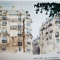 Mon projet du cours : Dessin architectural à l’aquarelle et à l’encre. Sketching, Drawing, Watercolor Painting, Architectural Illustration, Sketchbook & Ink Illustration project by vderoucy - 08.15.2022