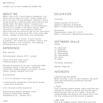 My project for course: Resumes for Creatives: Craft Your CV and Cover Letter Ein Projekt aus dem Bereich Kreative Beratung, Portfolioverwaltung, Kommunikation und Business von Edvin Tedebring - 15.08.2022