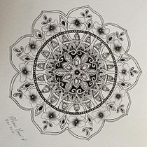 Mi proyecto del curso: El arte de dibujar mandalas: crea patrones geométricos. Drawing, Ink Illustration, and Watercolor Painting project by alvaromonguia - 08.15.2022