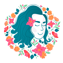 Meu projeto do curso: Retrato ilustrado com elementos botânicos - Aline Steele. Traditional illustration, Digital Illustration, Botanical Illustration, and Digital Drawing project by Aline Steele - 08.15.2022