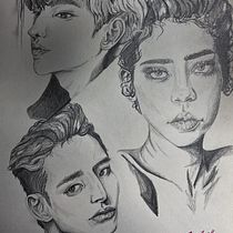 Mi proyecto del curso: Sketchbook de retrato: explora el rostro humano. Projekt z dziedziny Sketching,  R, sunek, Portret,  R, sunek art, st, czn i Sketchbook użytkownika Cindy Amairani Nandez CostaRica - 15.08.2022