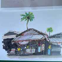 Mon projet du cours : Esquisses d'architecture expressives aux feutres de couleur. Sketching, Drawing, Architectural Illustration, Sketchbook, Ink Illustration, and Traditional illustration project by Denis Beaulieu - 08.16.2022