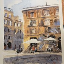 My project for course: Modern Techniques for Watercolor Cityscapes. Un progetto di Pittura e Pittura ad acquerello di Magda Cieslak - 16.08.2022