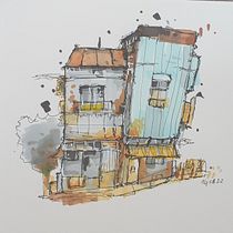 Il mio progetto del corso: Disegno architettonico espressivo con pennarelli colorati. Sketching, Drawing, Architectural Illustration, Sketchbook & Ink Illustration project by Anna Bardi - 08.16.2022