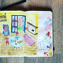 Il mio progetto del corso: Sketchbook per esplorare il tuo stile di disegno. Un proyecto de Ilustración tradicional, Bocetado, Creatividad, Dibujo, Pintura a la acuarela, Sketchbook y Pintura gouache de giorgia_chiolli83 - 16.08.2022