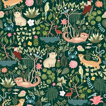 Meu projeto do curso: Ilustração digital de patterns inspirados na fauna e na flora. Un progetto di Illustrazione tradizionale, Pattern design, Disegno, Illustrazione digitale e Illustrazione botanica di ANDREA PICCOLO - 16.08.2022