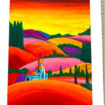 My project for course: Landscapes with Oil Pastels and Crayons: Playing with Light. Traditional illustration, Fine Arts, Drawing, Artistic Drawing, and Painting project by Briah Bat Aryeh - 08.16.2022