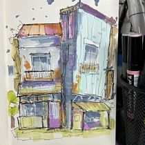 Mi proyecto del curso: Dibujo arquitectónico expresivo con marcadores de colores. Sketching, Drawing, Architectural Illustration, Sketchbook & Ink Illustration project by Christel - 08.10.2022