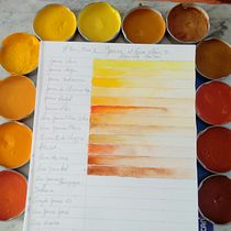 Mon projet du cours : Préparation d’aquarelles artisanales. Arts, Crafts, Fine Arts, Painting, Watercolor Painting, DIY, and Color Theor project by Anita Ede - 08.17.2022