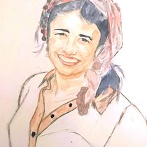 Retratos de mujer y anciana. Fine Arts, Painting, Watercolor Painting, and Portrait Drawing project by Antonio Maraver Pérez - 08.17.2022