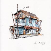My project for course: Expressive Architectural Sketching with Colored Markers. Sketching, Drawing, Architectural Illustration, Sketchbook & Ink Illustration project by Lindon Mitchel - 08.16.2022