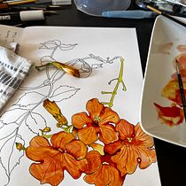 Mon projet du cours : Carnet de croquis botanique : une approche méditative. Ilustração tradicional, Esboçado, Desenho, Pintura em aquarela, Ilustração botânica, e Sketchbook projeto de Julie Blanloeuil Neri - 18.08.2022