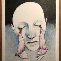 My project for course: Chiaroscuro Creative Portrait with Pencils. Un projet de Illustration traditionnelle, Dessin au cra, on, Dessin de portrait, Dessin artistique, Dessin aux cra , et ons de couleur de zoeybaloey - 18.08.2022