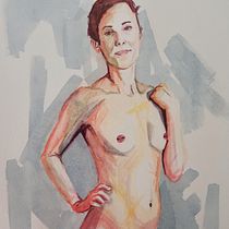Mój projekt z kursu: Postać ludzka w akwareli. Un progetto di Illustrazione tradizionale, Belle arti, Pittura, Pittura ad acquerello, Disegno realistico e Disegno anatomico di Adam Jasiewicz - 20.08.2022