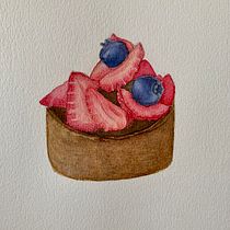My project for course:  Flavorful Food Illustration with Watercolor. Projekt z dziedziny Trad, c, jna ilustracja,  Sztuki piękne,  Malarstwo i Malowanie akwarelą użytkownika mapskimember - 21.08.2022