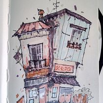 Il mio progetto del corso: Disegno architettonico espressivo con pennarelli colorati. Sketching, Drawing, Architectural Illustration, Sketchbook & Ink Illustration project by giovanni84 - 08.21.2022