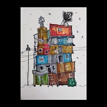 My project for course: Expressive Architectural Sketching with Colored Markers. Sketching, Drawing, Architectural Illustration, Sketchbook & Ink Illustration project by palsampurna - 08.20.2022