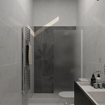 Baño Vivienda. Un proyecto de Arquitectura, Arquitectura interior, Arquitectura digital y Visualización arquitectónica de Nahuel Correa - 20.08.2022