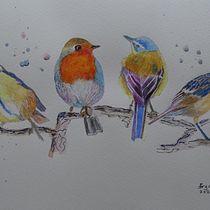 My project for course: Artistic Watercolor Techniques for Illustrating Birds. Traditional illustration, Watercolor Painting, Realistic Drawing, and Naturalistic Illustration project by bryanwoodward1 - 08.21.2022