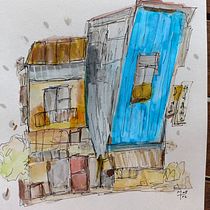 Meu projeto do curso: Desenho arquitetônico expressivo com marcadores coloridos. Sketching, Drawing, Architectural Illustration, Sketchbook, Ink Illustration, and Design project by Nuno Carlos - 08.21.2022