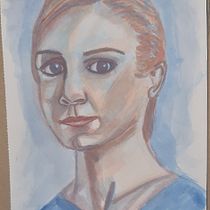 Mi proyecto del curso: Retrato artístico en acuarela. Fine Arts, Painting, Watercolor Painting, and Portrait Drawing project by Wanda Reyes - 08.19.2022