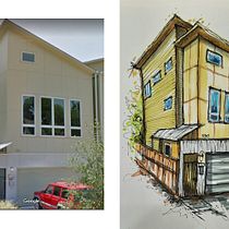 My project for course: Expressive Architectural Sketching with Colored Markers. Sketching, Drawing, Architectural Illustration, Sketchbook & Ink Illustration project by aubrey_laurence - 08.22.2022