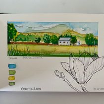 Mijn project van de cursus: Een reisschetsboekje maken met aquarel. Traditional illustration, Watercolor Painting, Architectural Illustration, and Sketchbook project by Lonneke Tap - 08.22.2022