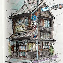 Meu projeto do curso: Desenho arquitetônico expressivo com marcadores coloridos. Sketching, Drawing, Architectural Illustration, Sketchbook & Ink Illustration project by Eduardo Busin Fernandes - 08.14.2022