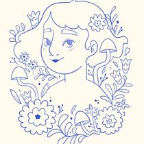 Meu projeto do curso: Retrato ilustrado com elementos botânicos. Traditional illustration, Digital Illustration, Botanical Illustration, and Digital Drawing project by Thais Barbosa - 08.22.2022