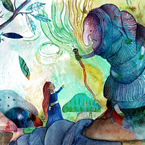 Mein Kursprojekt: Einführung zur Kinderillustration. Traditional illustration, Fine Arts, Painting, Pencil Drawing, Drawing, Watercolor Painting, Children's Illustration, and Narrative project by Marion Kac - 08.22.2022