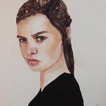 My project for course: Watercolor Portrait from a Photo. Traditional illustration, Watercolor Painting, and Portrait Drawing project by Rhonda - 08.22.2022