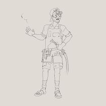 Ethan Character Deisngn from Even' Amundsens' "Concept Art: Character Design & Worldbuilding" Ein Projekt aus dem Bereich Traditionelle Illustration, Design von Figuren, Digitale Illustration, Concept Art, Digitale Zeichnung und Digitale Malerei von Patrick Lu - 21.04.2022