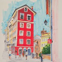 My project for course: Expressive Architectural Sketching with Colored Markers. Een project van  Schetsen,  Tekening,  Architecturale illustratie, Sketchbook y  Illustratie met inkt van José Basto da Silva - 23.08.2022